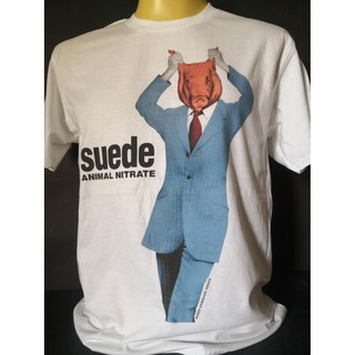 เสื้อยืดผ้าฝ้ายพิมพ์ลายเสื้อวงนำเข้า Suede Animal Nitrate Radiohead Sonic Youth Oasis Blur Alternative Rock Britpop Grun