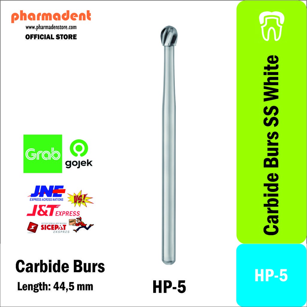 Bur Bone Carbide Bur SS สีขาว HP 5