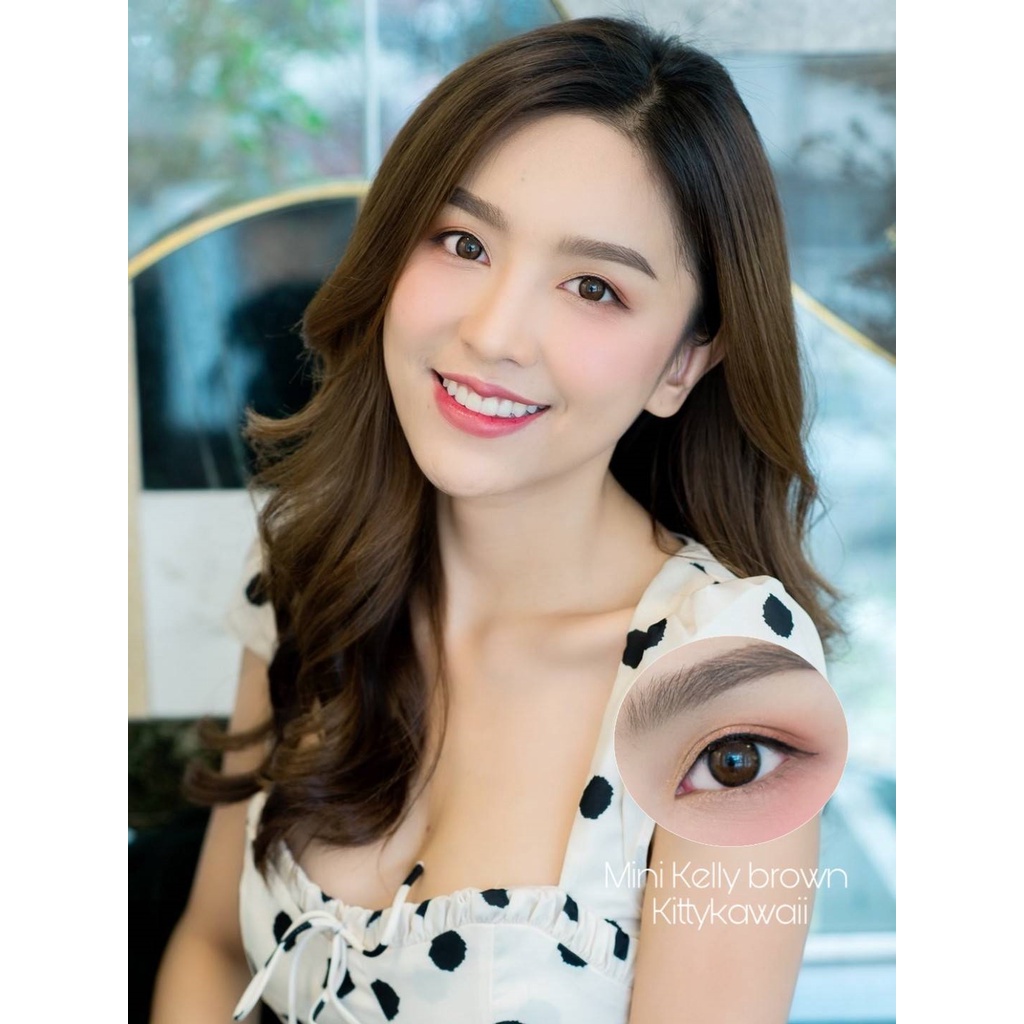 Mini Kelly Brown/สีน้ำตาล [สายตาสั้น -0.00 ถึง -10.00] Size Mini (S) ขนาดเล็ก / คอนแทคเลนส์ / ยี่ห้อ
