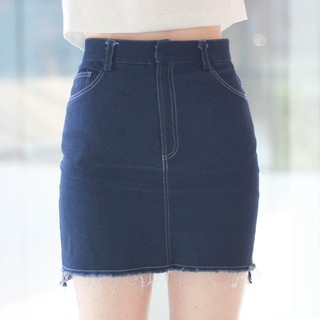 MYLAR - betty highwaisted skirt สี dark blue