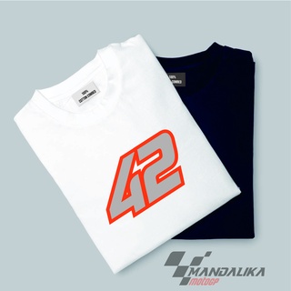 เสื้อยืดคอกลมAlex rins 42 เสื้อเชิ้ต mandalika suzukiS-5XL