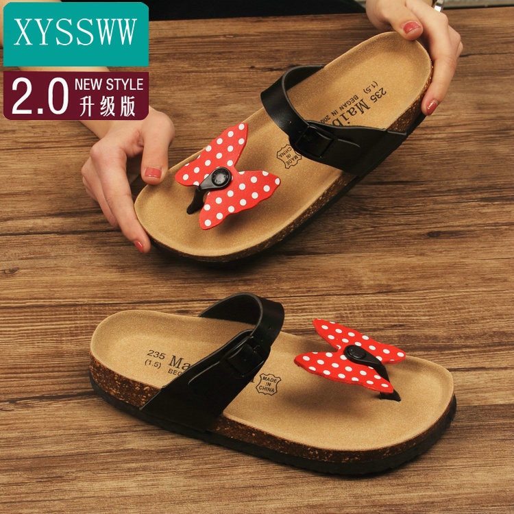 11 Color Hot Sales Women Slippers Flip Flops Summer Beach Cork Shoes