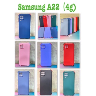 ✨พร้​อมส่งใน🇹🇭✨เคสTPUนิ่มสีพื้นปุ่มสี For Samsung A22(4g)