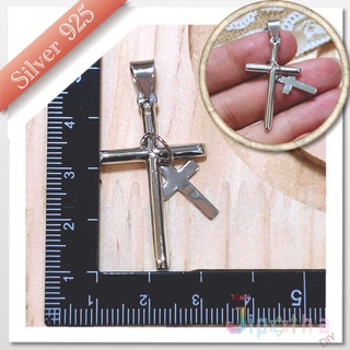 Jipatha DIY จี้เงินแท้ จี้กางเขน จี้เงิน silver 925 cross silver กางเขนคู่