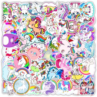 ❉ Colorful Rainbow Unicorn Series 06 สติ๊กเกอร์ ❉ 50Pcs/Set DIY Fashion Mixed Luggage Laptop Skateboard Doodle Decals สติ๊กเกอร์