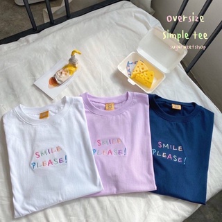 Sugarbeetshop | F92 SMILE PLEASE 🤍 เสื้อโอเวอร์ไซต์ oversize เสื้อยืดผ้า cotton