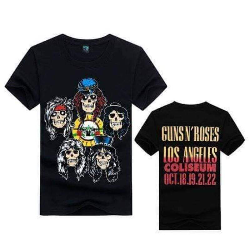 เสื้อวง guns n' rose แนววินเทจ เสื้องานใหม่ สกรีนลายหน้าหลัง
