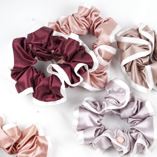 ยางมัดผมผ้าไหม รุ่น Two-Tone ยางรัดผมผ้าไหมมัลเบอร์รี่ Mulberry Silk Scrunchies by SOSILK