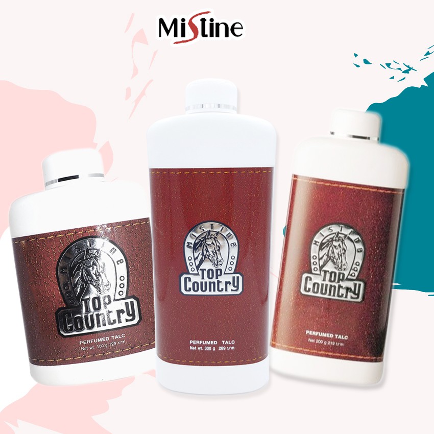 Mistine Top Country Perfumed Talc มิสทิน ท็อป คันทรี่ แป้งหอมโรยตัว แป้งทาตัว กลิ่นหอมสดชื่น มี 4 ขนาดให้เลือก 1 กระปุก