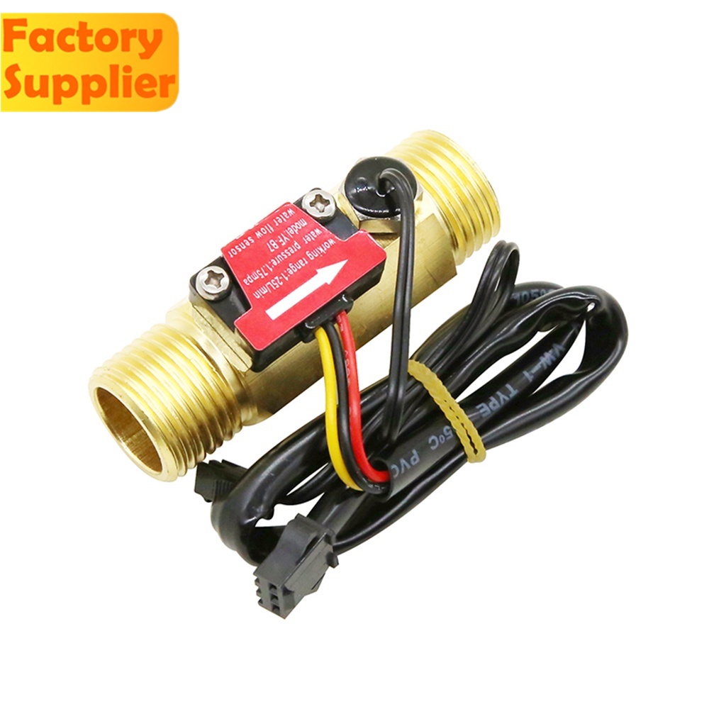 เครื่องวัดการไหลของน้ํา เซนเซอร์ YF-B7 G1/2 1-25 ลิตร ต่อนาที 4 จุด