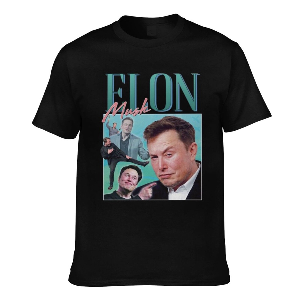 เสื้อคู่วินเทจ - ไอคอนการแสดงความเคารพ Elon Musk Meme Legend 80'S Retro Tesla เสื้อยืดแขนสั้นผู้ชาย