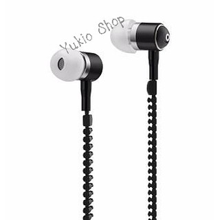 ZIPPER EARPHONES หูฟังซิปพร้อมไมโครโฟน (สีดำ)