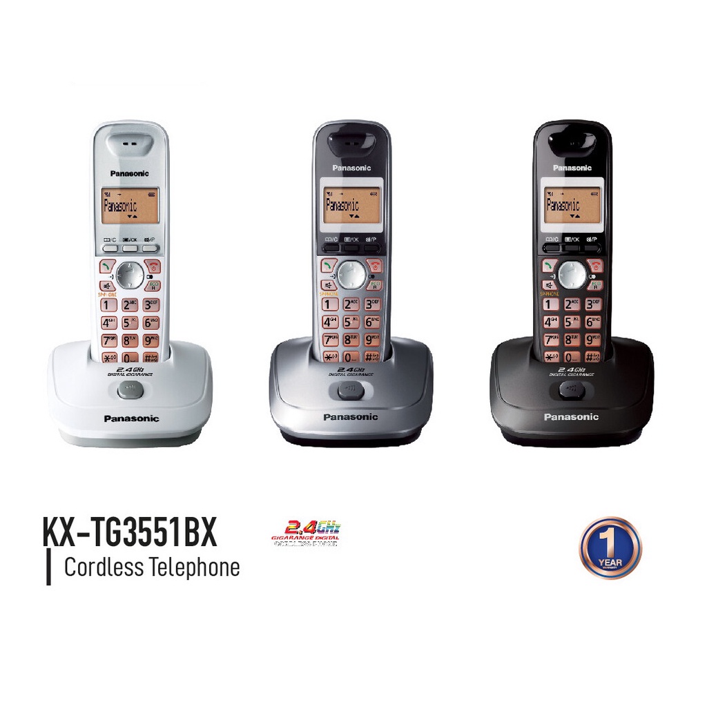 โทรศัพท์ไร้สาย PANASONIC KX-TG3551BX (ของแท้) รับประกันศูนย์ PANASONIC 1 ปี KX-TG3551 - รูปที่ 2