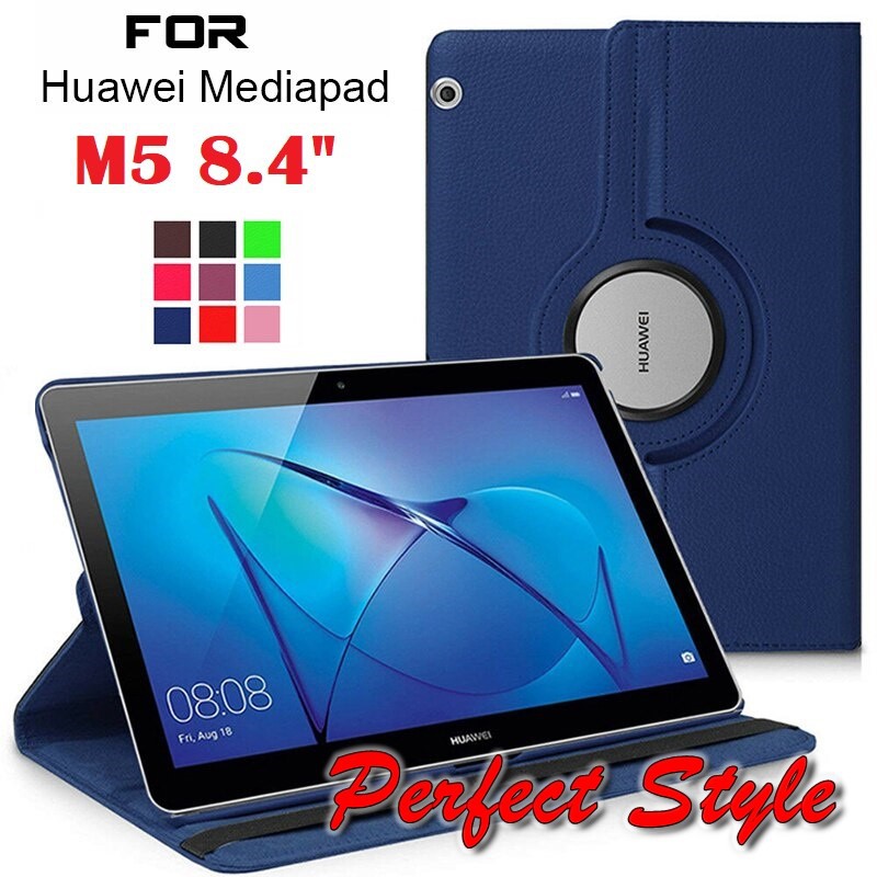 Huawei MediaPad M5 8.4 นิ้วซองหนังหมุนอัจฉริยะ SHT-AL09 SHT-W09