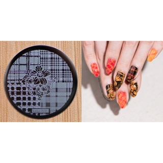 Nail art plate (hehe-74) แผ่นพิมพ์ลายเล็บ