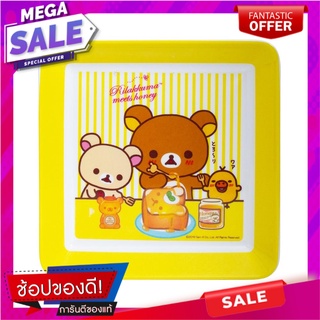 จานเมลามีนเหลี่ยม 6" SUPERWARE RILAKKUMA MEETS HONEY อุปกรณ์ใส่อาหาร MELAMINE SQUARE SHAPE COOP PLATE 6" SUPERWARE RILAK