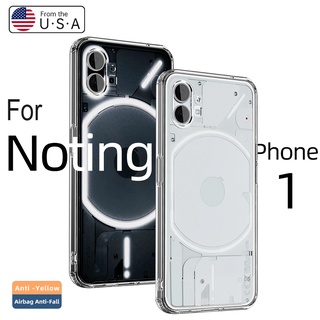 สําหรับ Nothing Phone 1 2 เคส ELVEV คริสตัล ใส PC แข็ง กันกระแทก ป้องกันกล้อง ฝาหลังใส