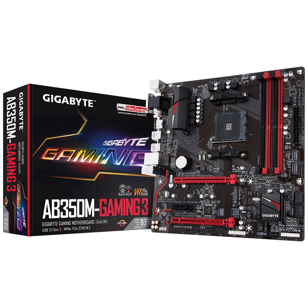 GIGABYTE AB350M Gaming 3 MOTHERBOARD (GA-AB350M-Gaming 3 / Socket AM4)