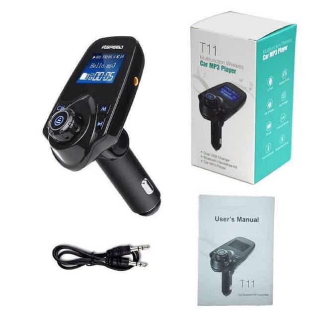 T11 Wireless Bluetooth Fm Car Bluetooth Transmitter FM บลูทูธเครื่องเสียงรถยนต์ เครื่องเล่น MP3