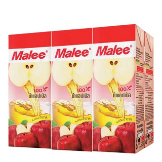 มาลี น้ำแอปเปิ้ล 100% 200 มล. (6 กล่อง) Malee 100% Apple Juice 200 ml. (6 boxes)