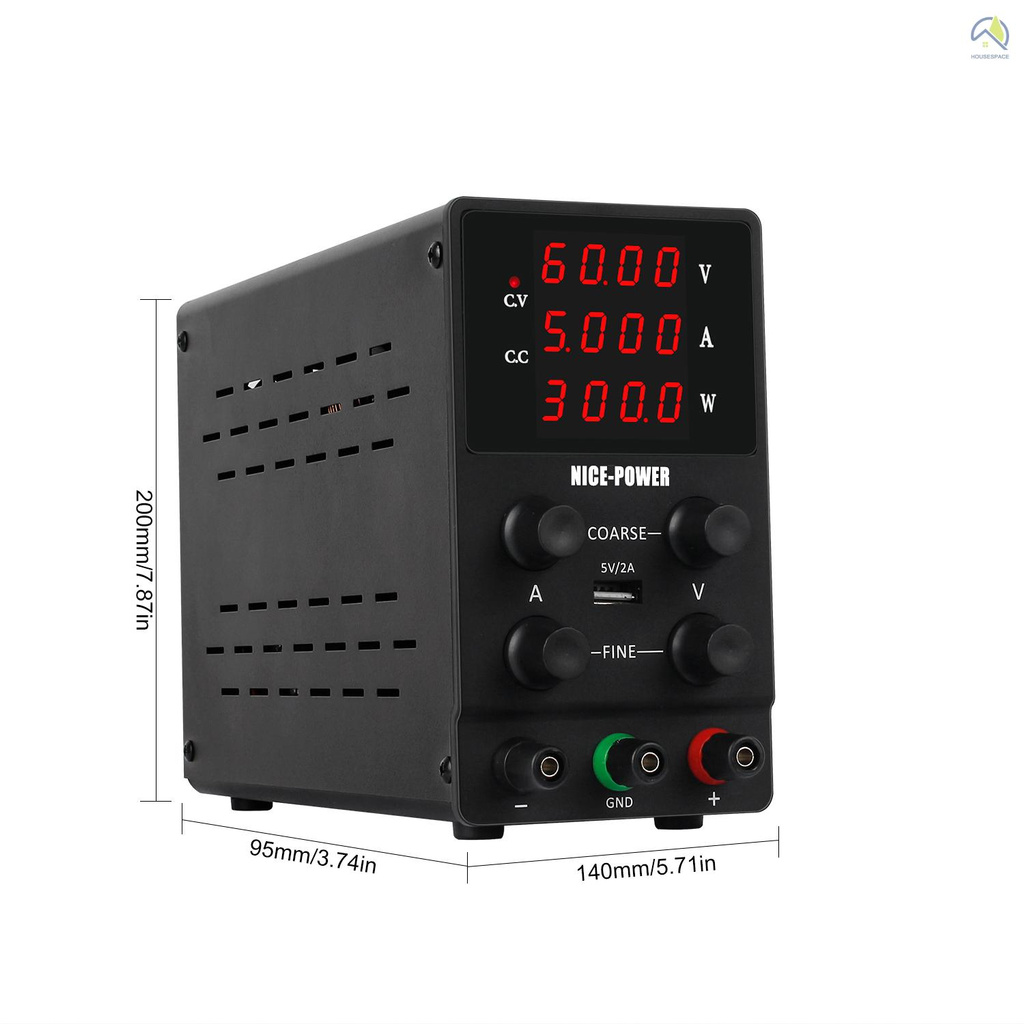 60v5a Dc ตัวควบคุมพลังงานไฟฟ้า Sps605 220v Usb ชาร์จ 5v2a / Current / 4 ...