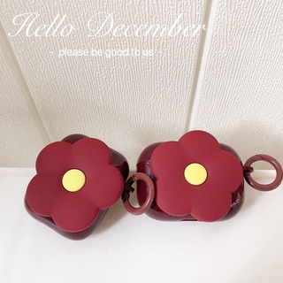 เคสหูฟัง ลายดอกไม้ 3D พร้อมตะขอ สําหรับ AirPods 1 2 3 pro