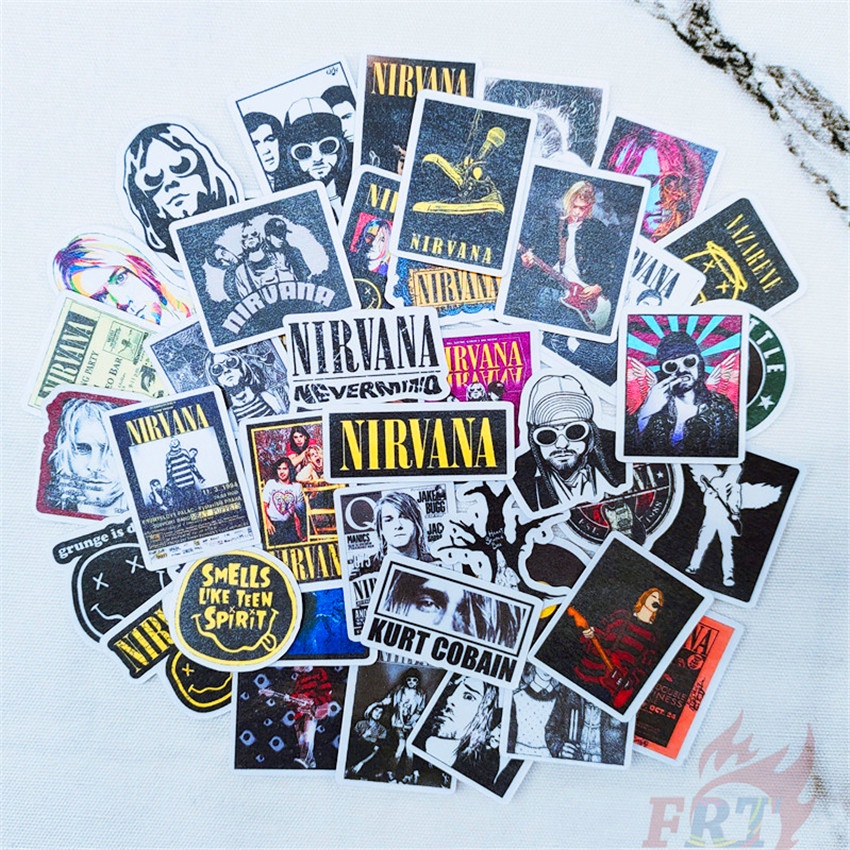 ❤ Nirvana Q-1 Rock Band Mini Diary Manual สติ๊กเกอร์ ❤ 40Pcs/Set Kurt Cobain DIY Fashion Album Noteb