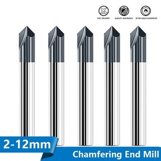 Chamfer End Mill สำหรับ Caving V Groove Router Bit 60 90 120 องศา 2-12 มม. คาร์ไบด์ V Bits แกะสลักเครื่องตัด 3 ขลุ่ย