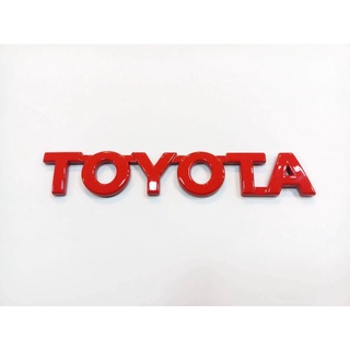 B.S.D โลโก้ TOYOTA สีแดง 14×2.5cm