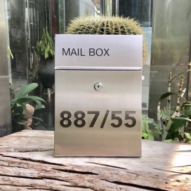 ตู้จดหมายสแตนเลส mail box แบบที่5 เกรด304 ตู้ไปรษณีย์ Mailbox สินค้า ...