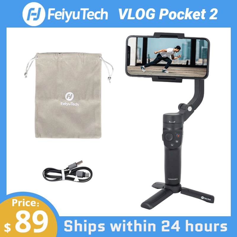 FeiyuTech OFFICIAL Vlog Pocket 2 Handheld Smartphone Gimbal Stabilizer selfie stick for iPhone 12 11