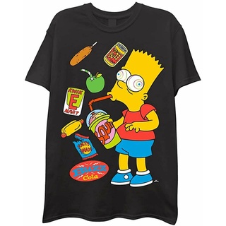 เสื้อยืดลําลอง ผ้าฝ้าย แบบนิ่ม ระบายอากาศได้ดี พิมพ์ลาย The Simpsons Bart Simpson แฟชั่นฤดูร้อน สําหรับแม่ และเด็กS-5XL