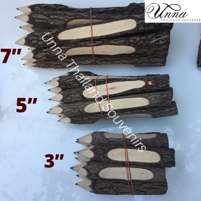 ดินสอไม้แพคละ 10 แท่ง (1 แพคมี 10แท่ง) สำหรับ DIY ของฝาก ของที่ระลึก Thailand handmade souvenirs - รูปที่ 4