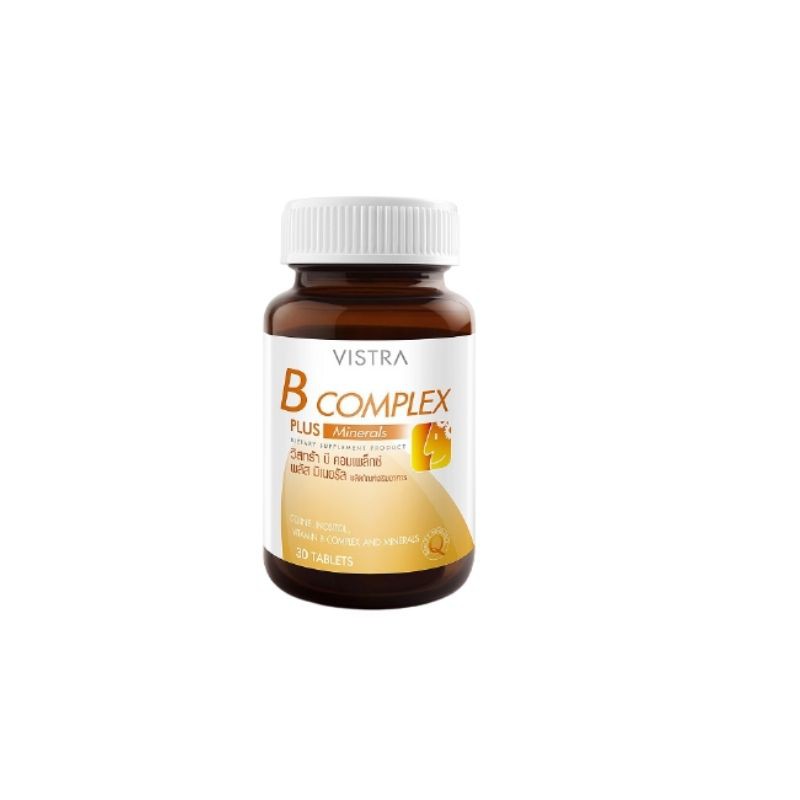 VISTRA B-Complex Plus Minerals วิสทร้า บี คอมเพล็กซ์ พลัส มิเนอรอล (30 เม็ด)