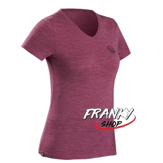 [พร้อมส่ง] เสื้อยืดผ้าเมอริโนสำหรับผู้หญิง Womens Short-Sleeved Merino Wool Trekking Travel T-Shirt TRAVEL 100