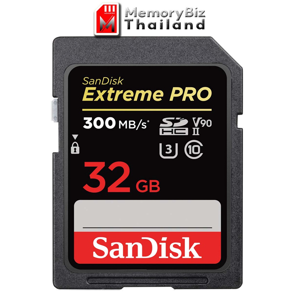 SanDisk Extreme Pro SD Card 32GB ความเร็วอ่าน 95MB/s เขียน90MB/s (SDSDXXG_032G_GN4IN) เมมโมรี่ การ์ด แซนดิส กล้องถ่ายรูป