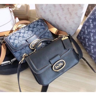 Coach 3625 3630 Chambray Riley Top Handle 22 กระเป๋าถือผู้หญิงกระเป๋าสะพายข้าง Crossbody