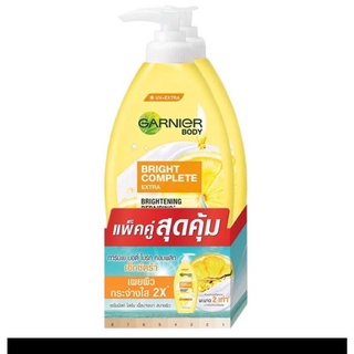 GARNIER LIGHT EXTRA LIGHT WHITENING LOTIONx2(ครีมบำรุงผิว,ครีมผิวขาว) การ์นิเย่ เอ็กซ์ตราไลท์ ไวท์เทนนิ่ง โลชั่น 400มล แ