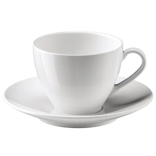 VÄRDERA แวร์เดรา ถ้วยกาแฟและจานรอง, ขาว, 20 ซล.