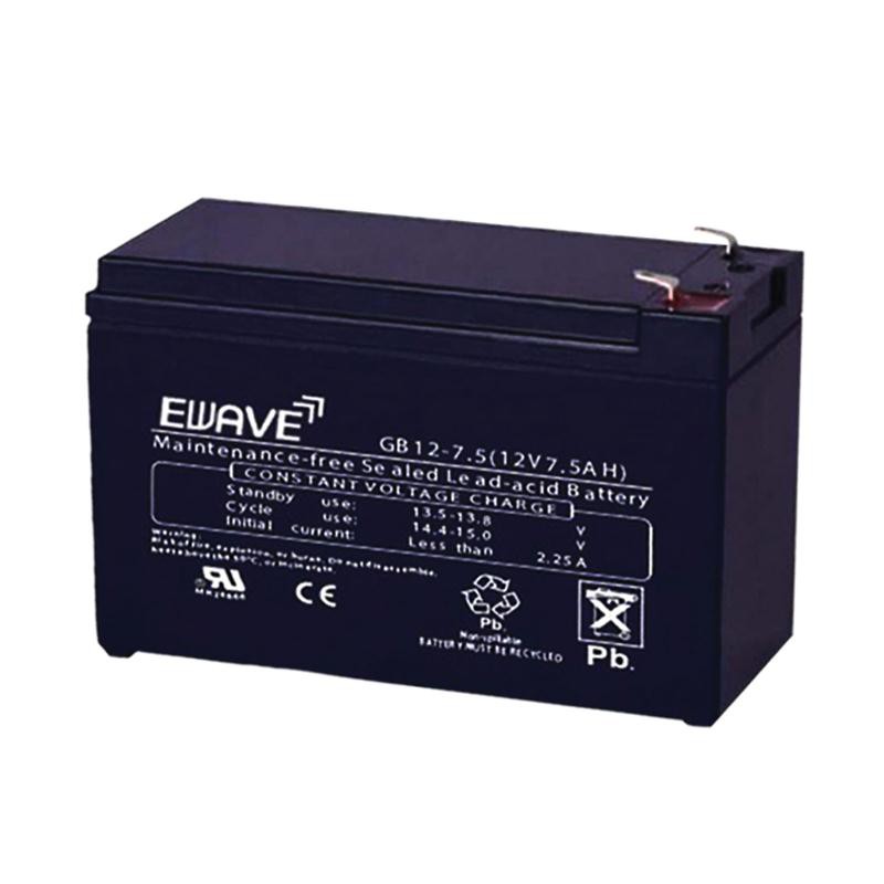 แบตเตอรี่ GB12V-7.5AH สีดำ Chuphotic EWAVE/GB12V-7.5AH Black Battery Chuphotic EWAVE