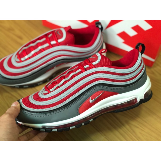 Nike Air max 97 Red Grey แท้ 💯% | Shopee 