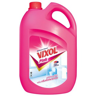 🔥ยอดนิยม!! วิกซอล น้ำยาล้างห้องน้ำ สำหรับคราบติดแน่น สีชมพู 3500 มล. Vixol Bathroom cleaner Pink Color 3500 ml.