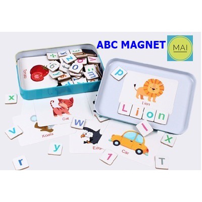 ABC Magnet อักษรแม่เหล็กabc ของเล่นเด็ก ของเล่นเสริมพัฒนาการ สื่อปฐมวัย สื่อการสอน ภาษาอังกฤษ สำหรับ