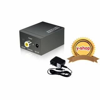 Optical Toslink SPDIF Coax Digital to Analog Audio Converter Adapter RCA R/L+สายoptical 1ม*