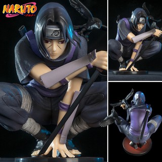 Figure ฟิกเกอร์ Naruto Shippuden นารูโตะ ชิปปุเดง นินจาจอมคาถา โอ้โฮเฮะ Raven Uchiha Itachi อุจิวะ อิทาจิ Squat ท่าหมอบ