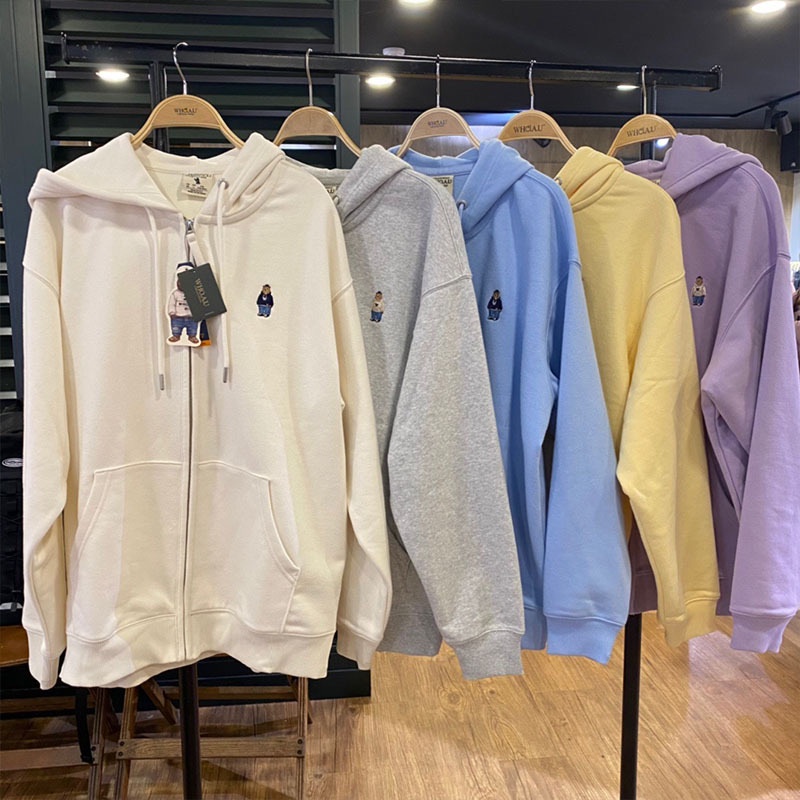 **พร้อมส่ง** Coat เสื้อกันหนาวมีฮู้ดเเขนยาว สีพื้น ผ้าคอตตอน งานปักอย่างดี ใส่สบาย มี 5 สี ฟรีไซส์.