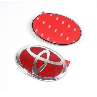 toyota vios 02-05 06-07 08 โลโก้หน้าและหลังรถยนต์ emable สีแดง