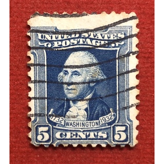 แสตมป์UNITED STATES POSTAGE 5 CENTS ปรุขิดขอบ