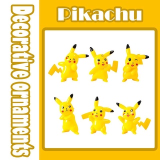 โมเดลฟิกเกอร์ การ์ตูนอนิเมะ Pikachu ของขวัญ สําหรับตกแต่งเค้ก