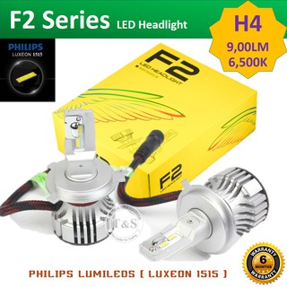 LED ไฟหน้ารถยนต์ LED รุ่น F2+ รุ่นใหม่ 2018-2019 สว่าง 12,000LM (แสงสีขาว 6,500K) (ประกัน 6 เดือน) รับประกันสินค้าแท้